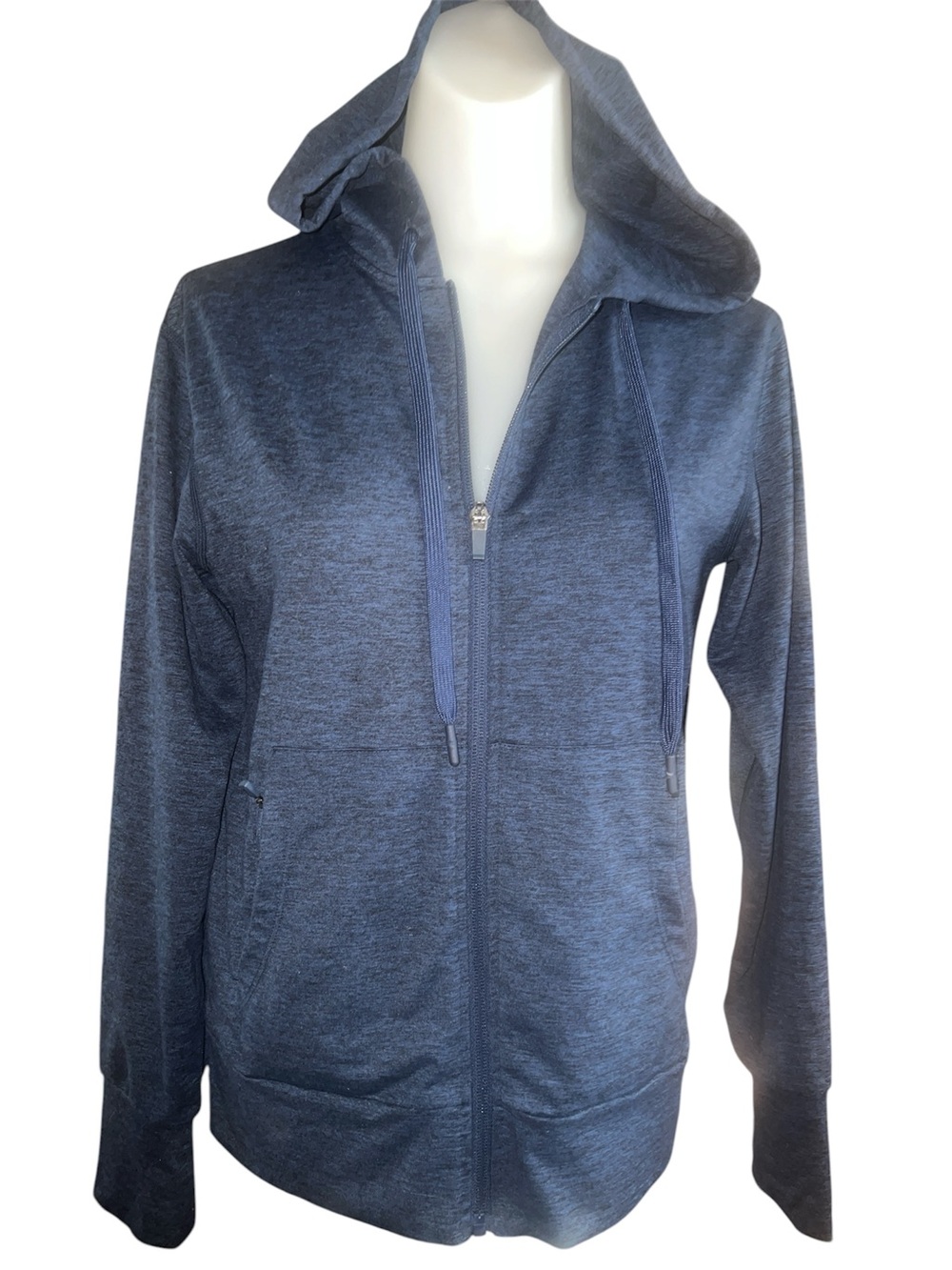 Quince Heather Navy full Zip Hoodie Sz Xs